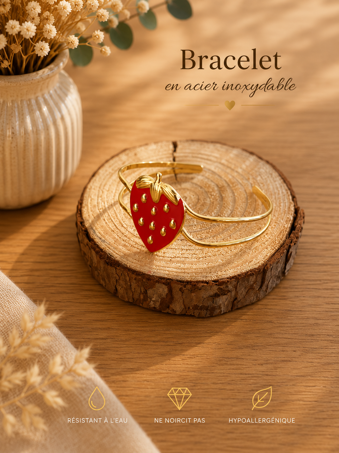 Bracelet fraise