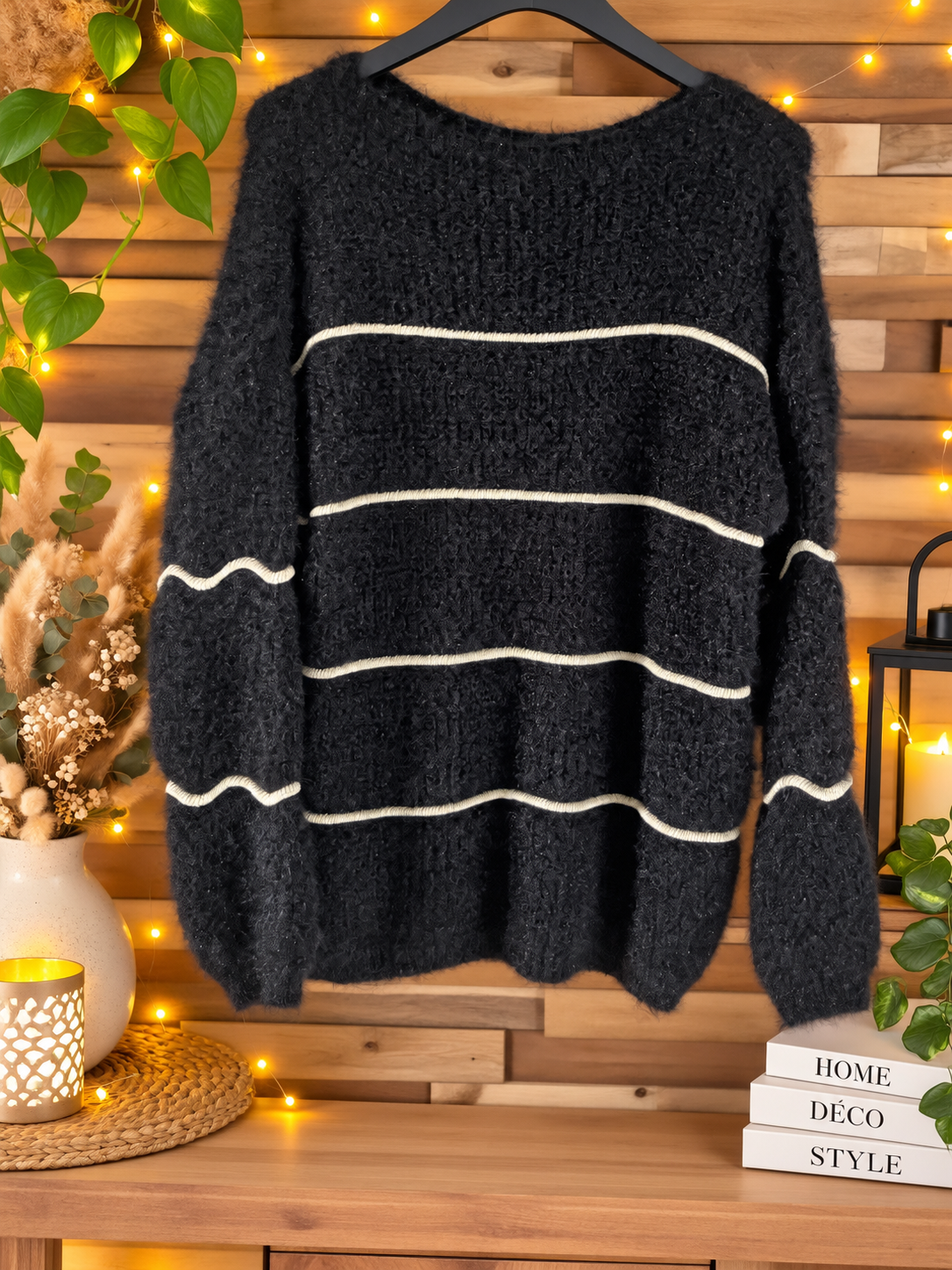 Pull noir et doré