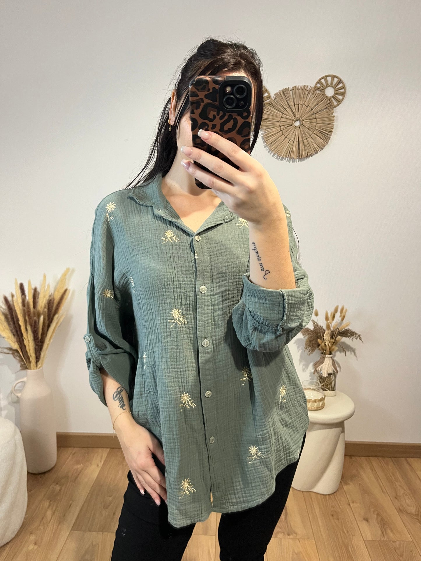 Chemise kaki