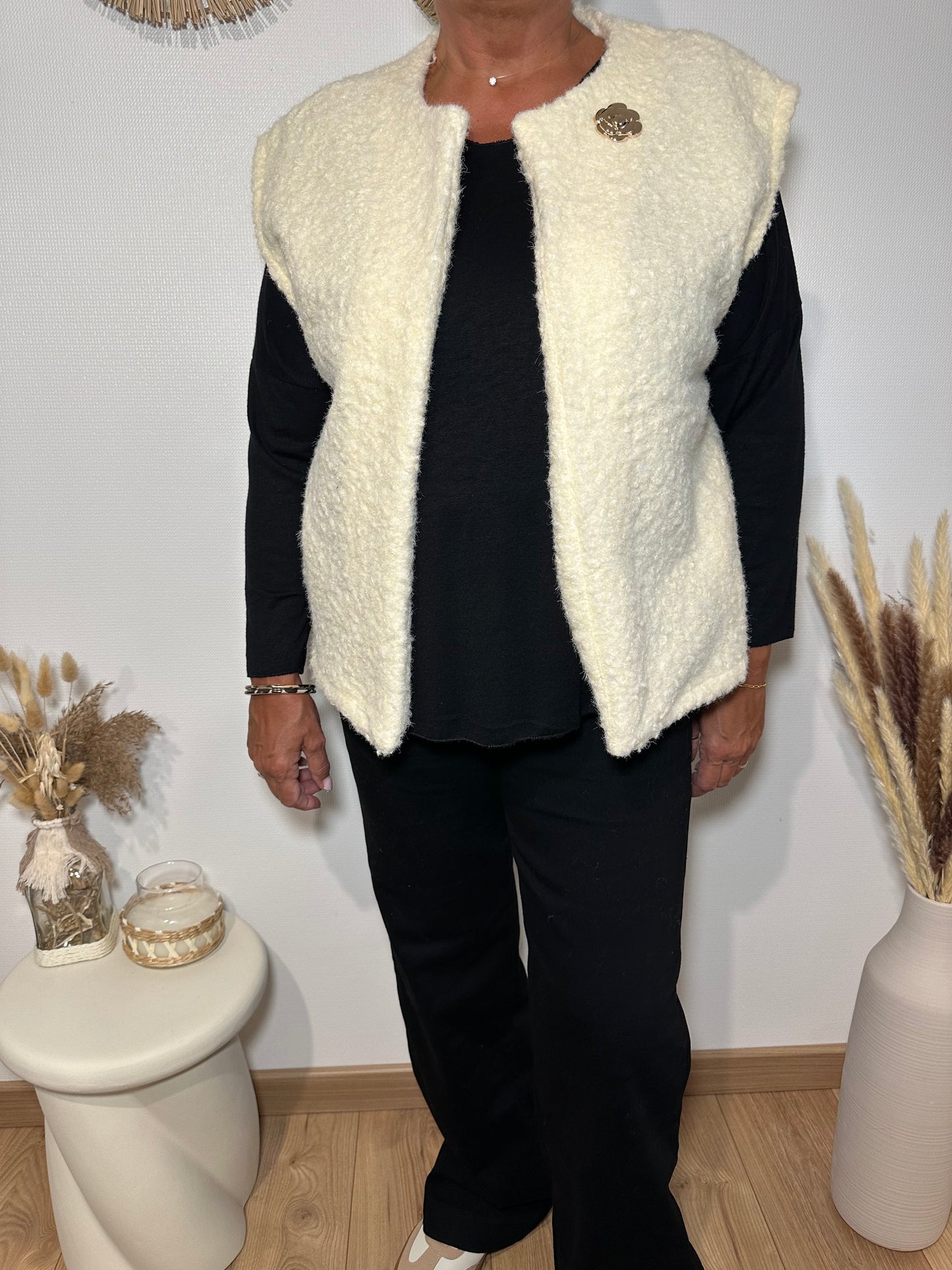 Gilet Teddy crème