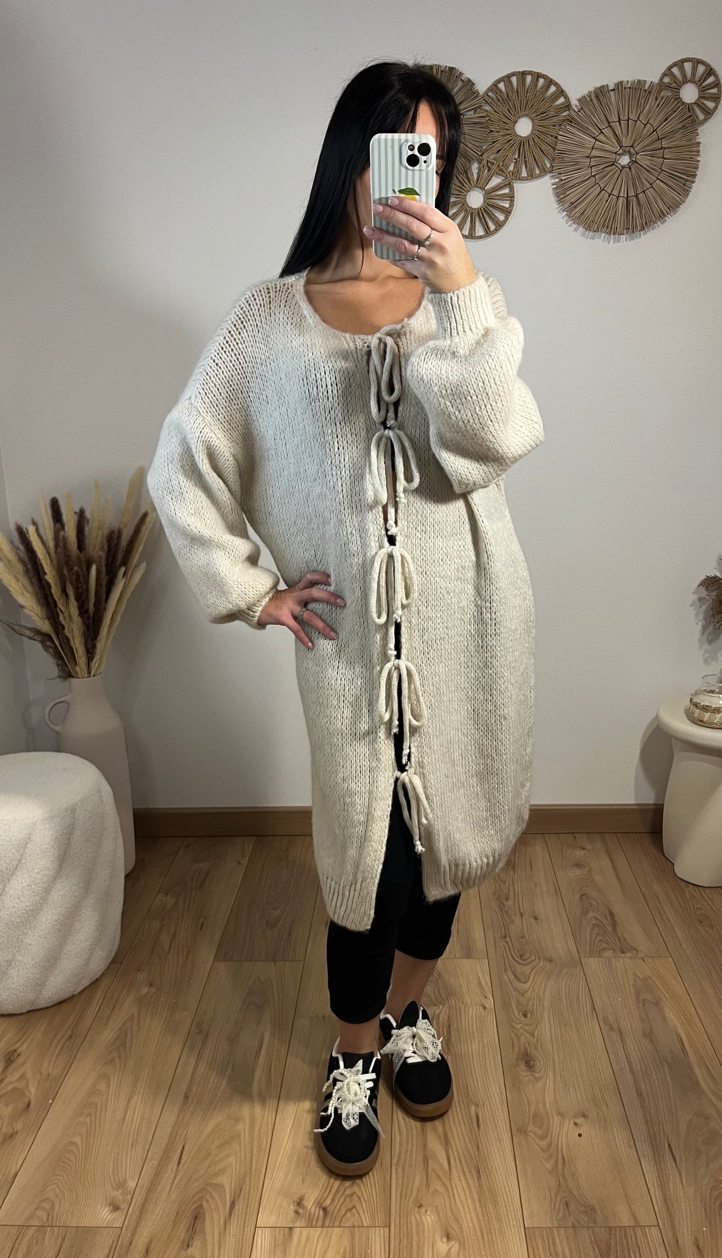 Gilet lacet beige