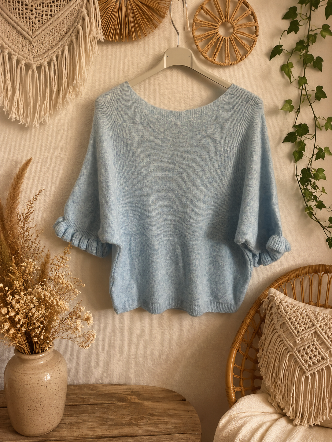 Pull bleu ciel