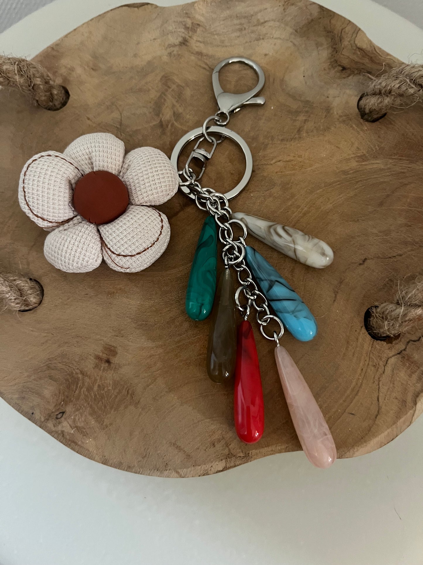 Porte clé fleurs