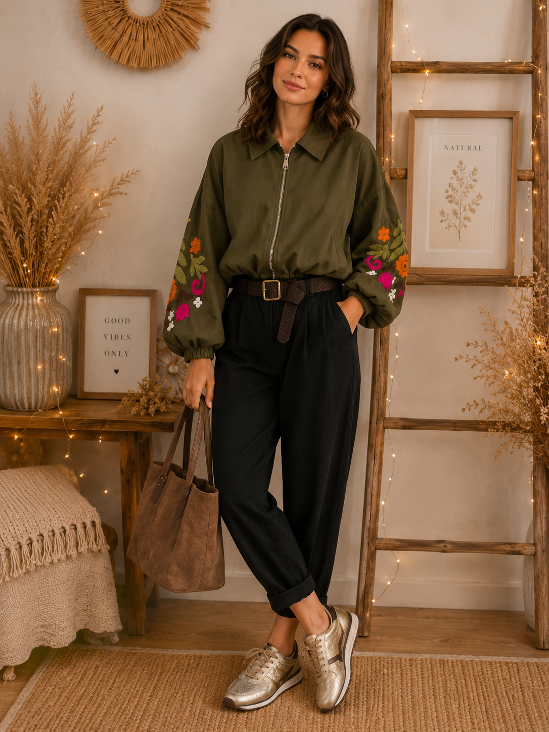 Veste Bombers kaki