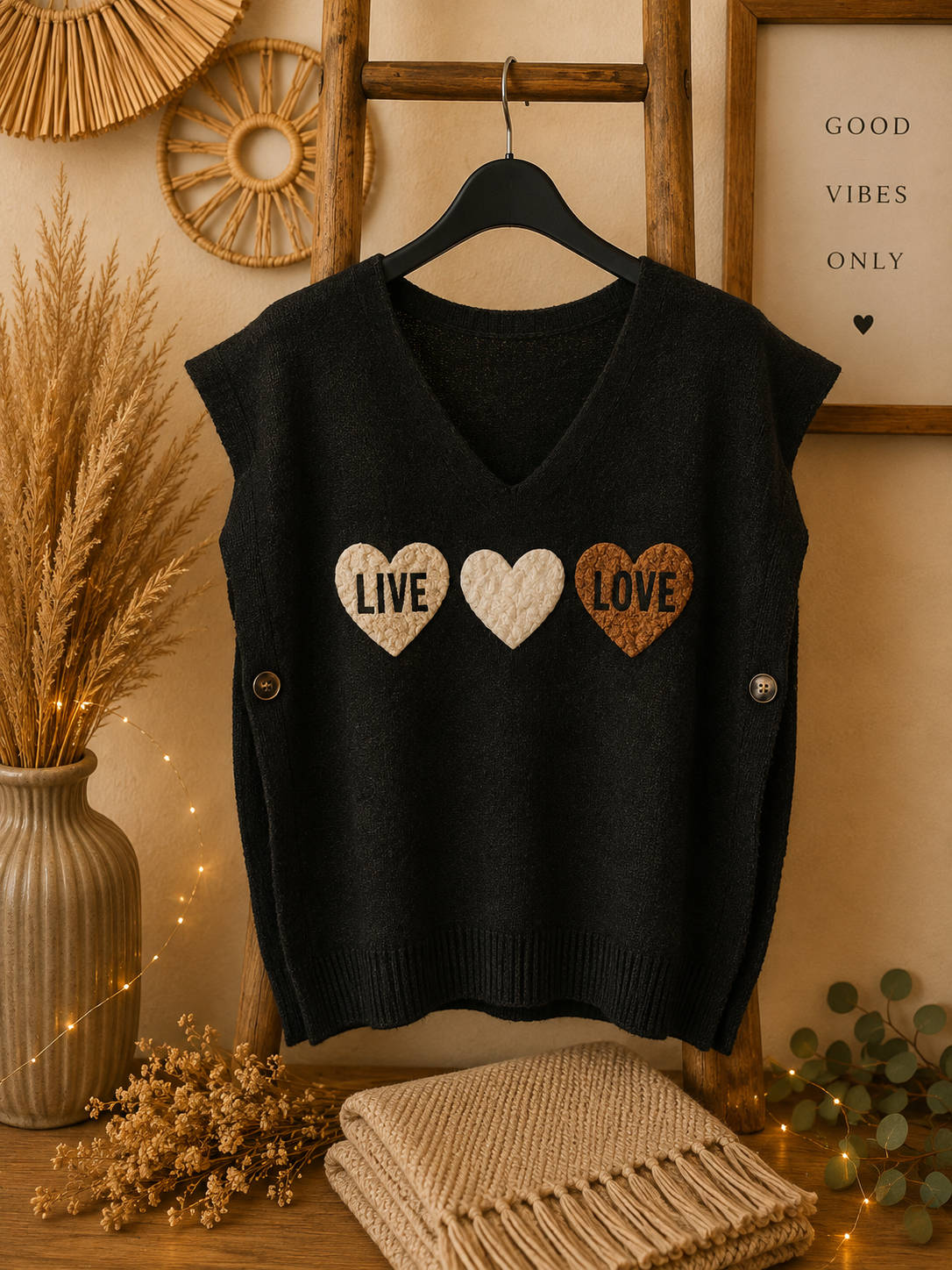 Pull débardeur noire