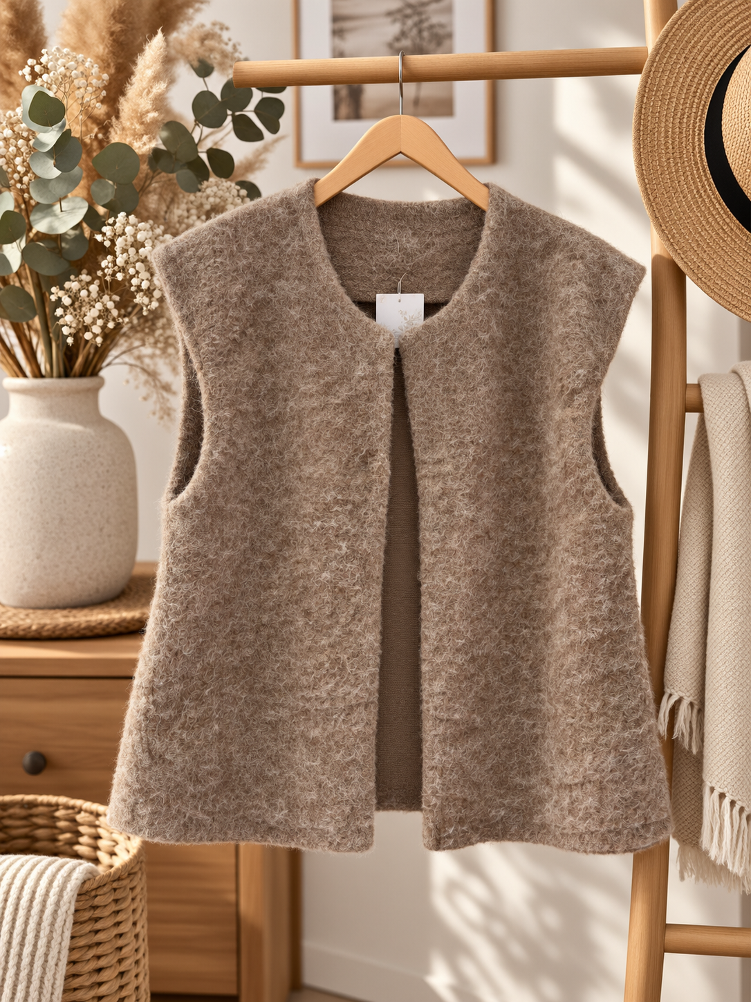 Gilet sans manches taupe