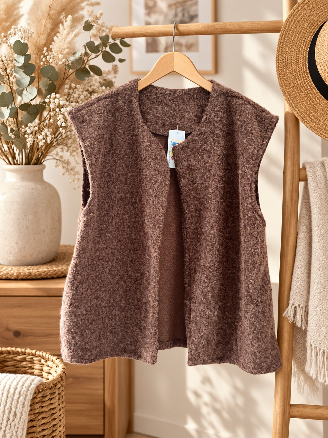 Gilet sans manches marron