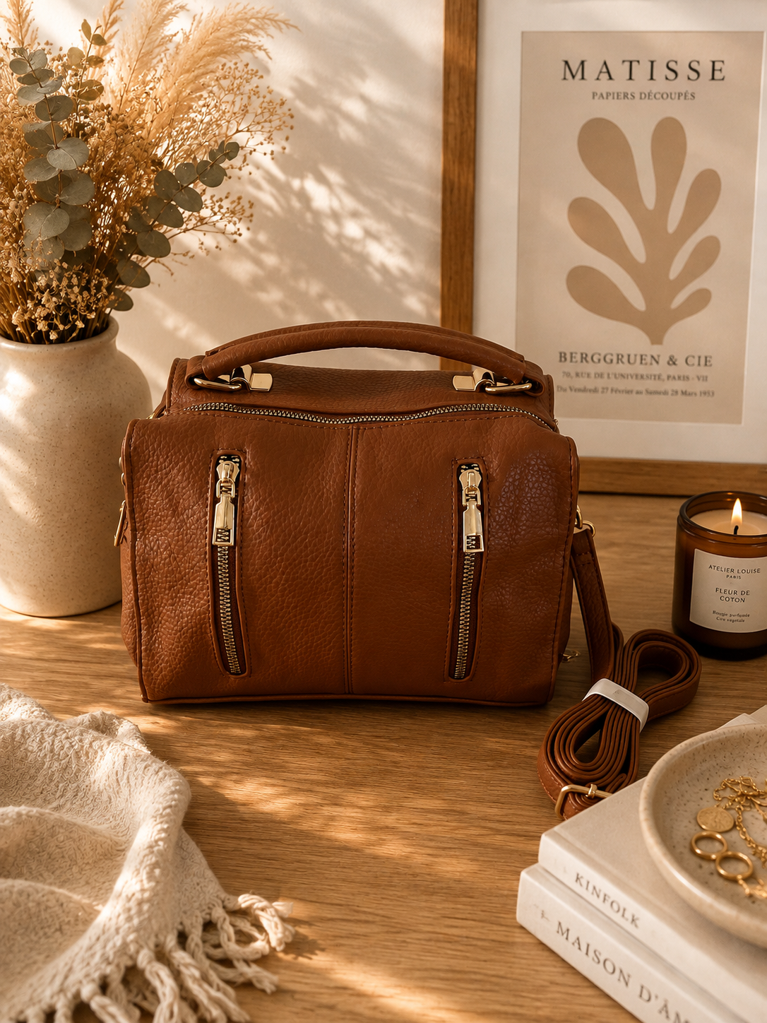 Sac à main marron