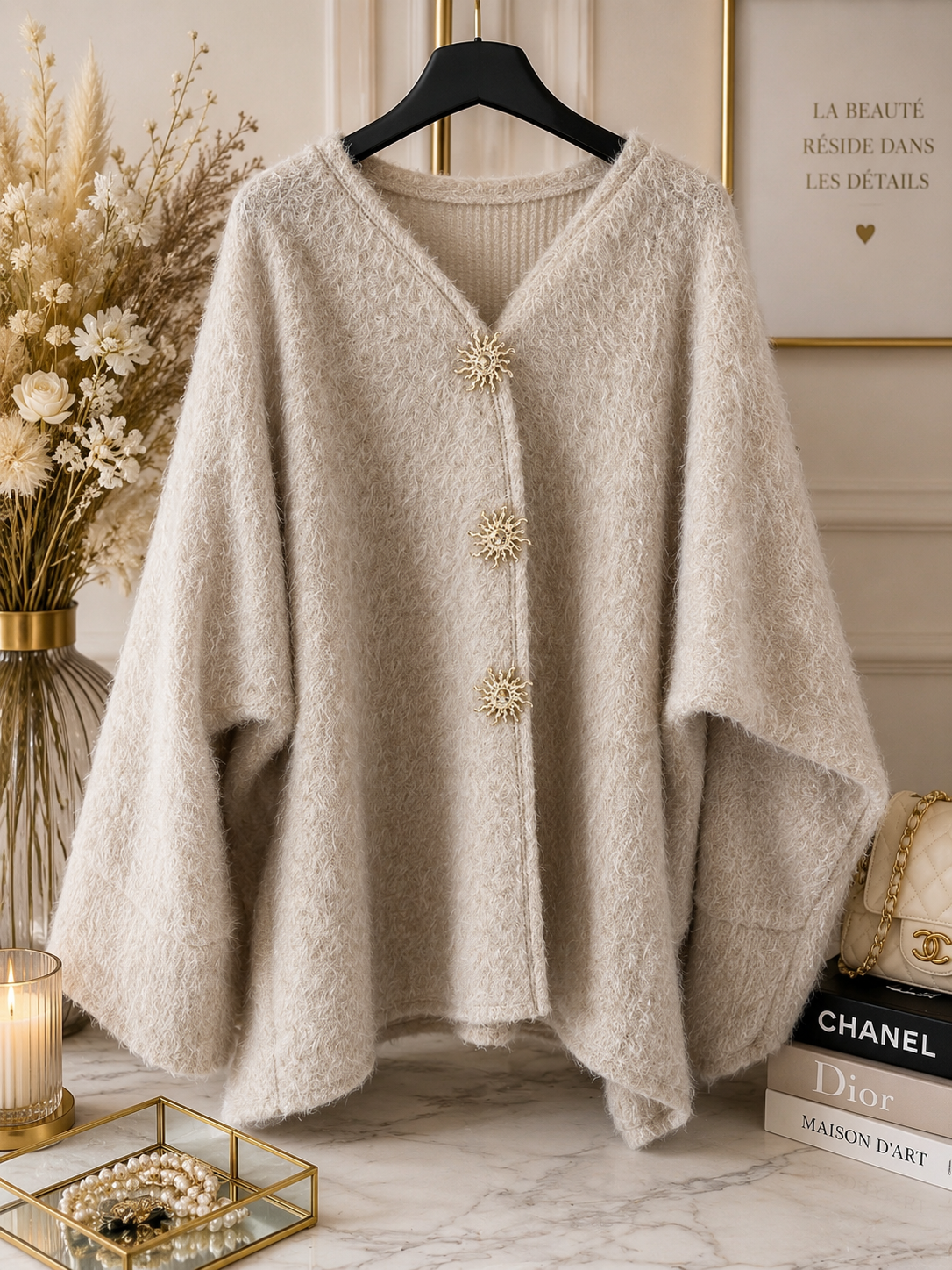 Veste oversize beige
