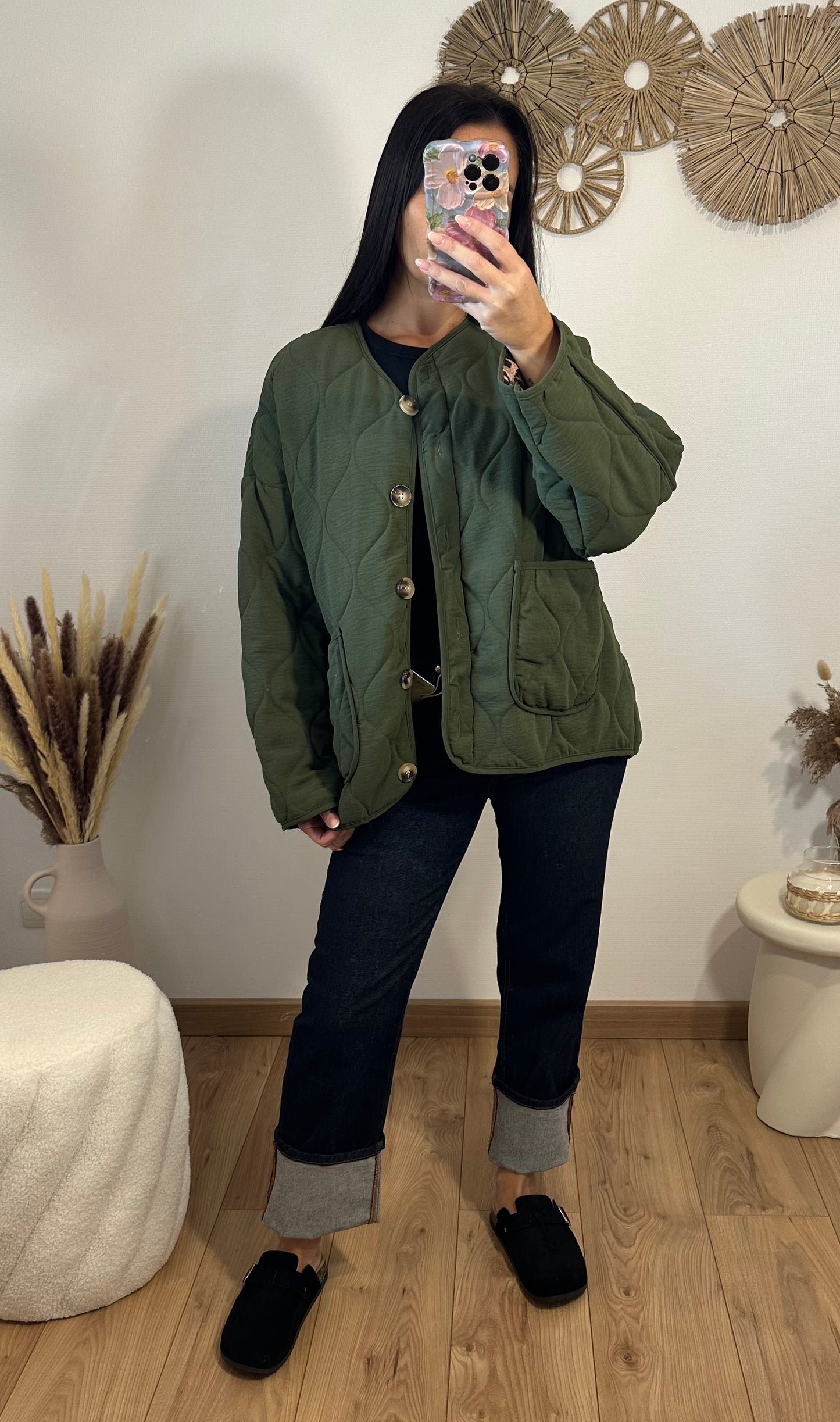 Veste matelassé kaki
