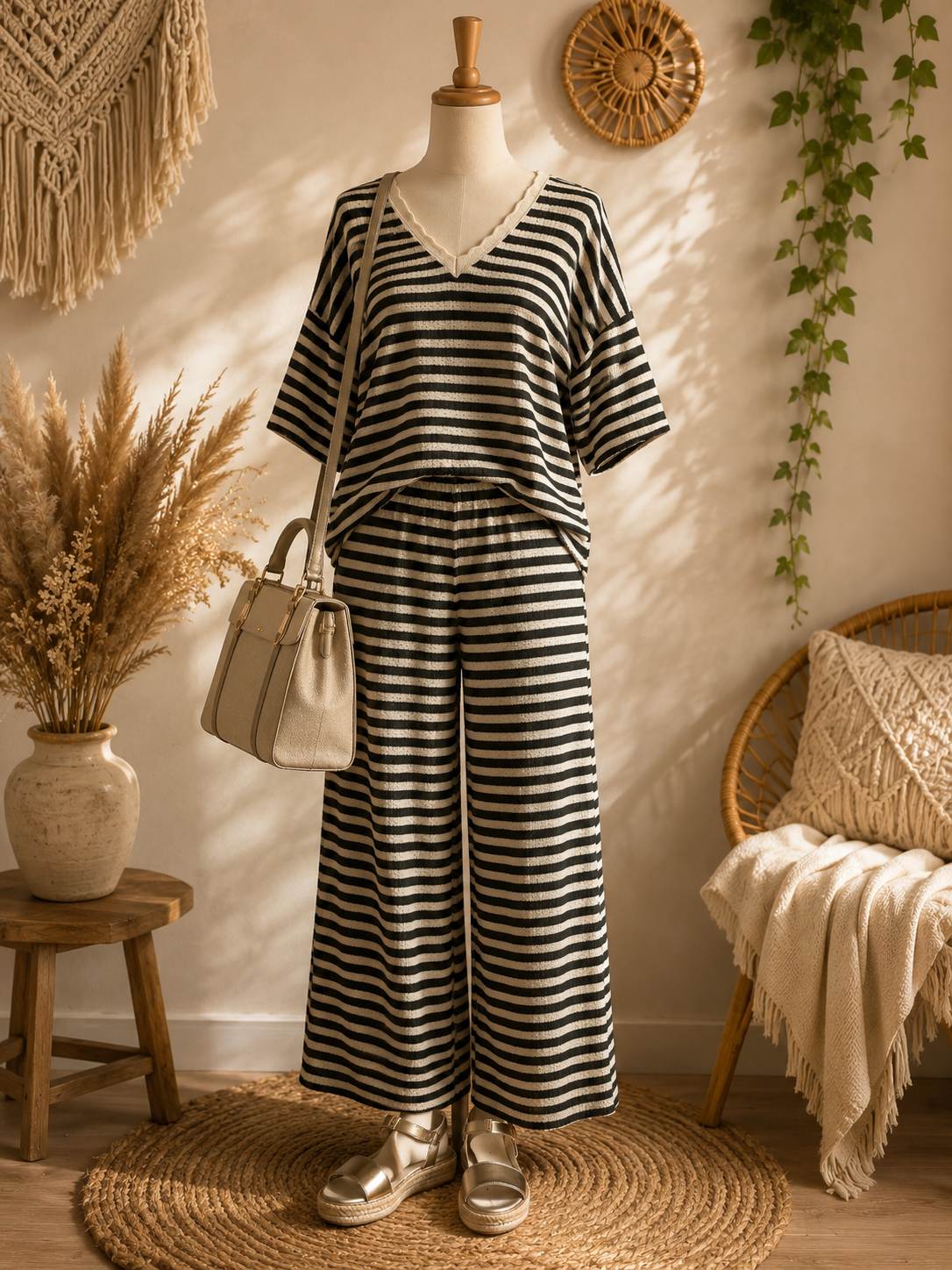 Ensemble rayé