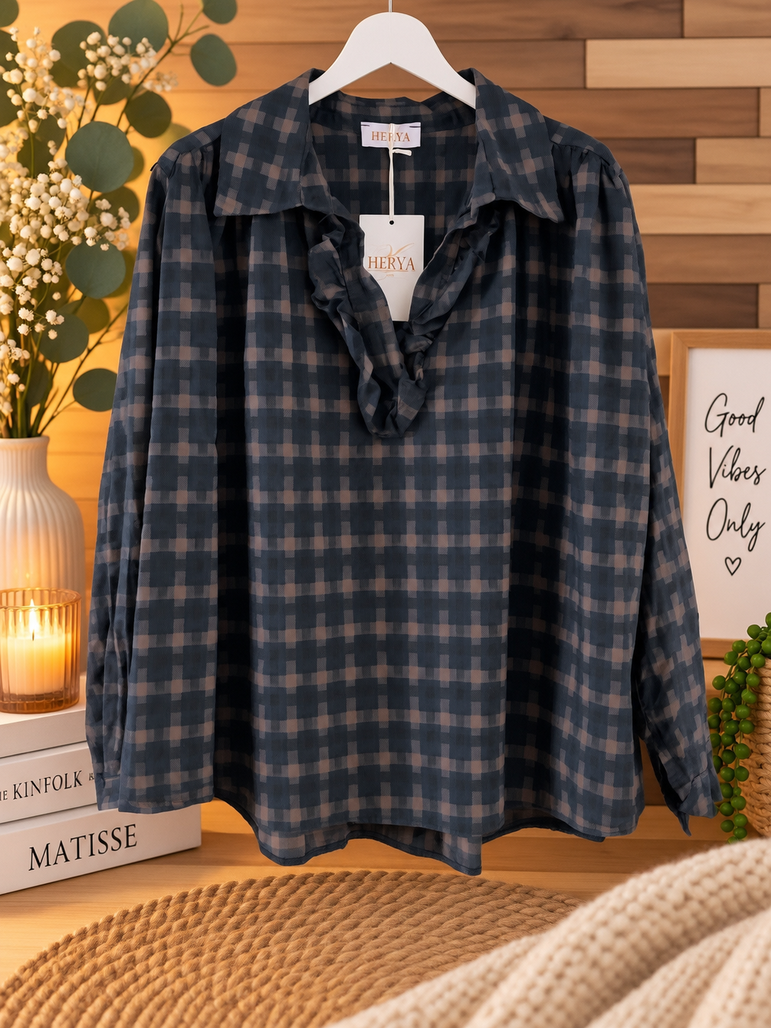Blouse à carreaux