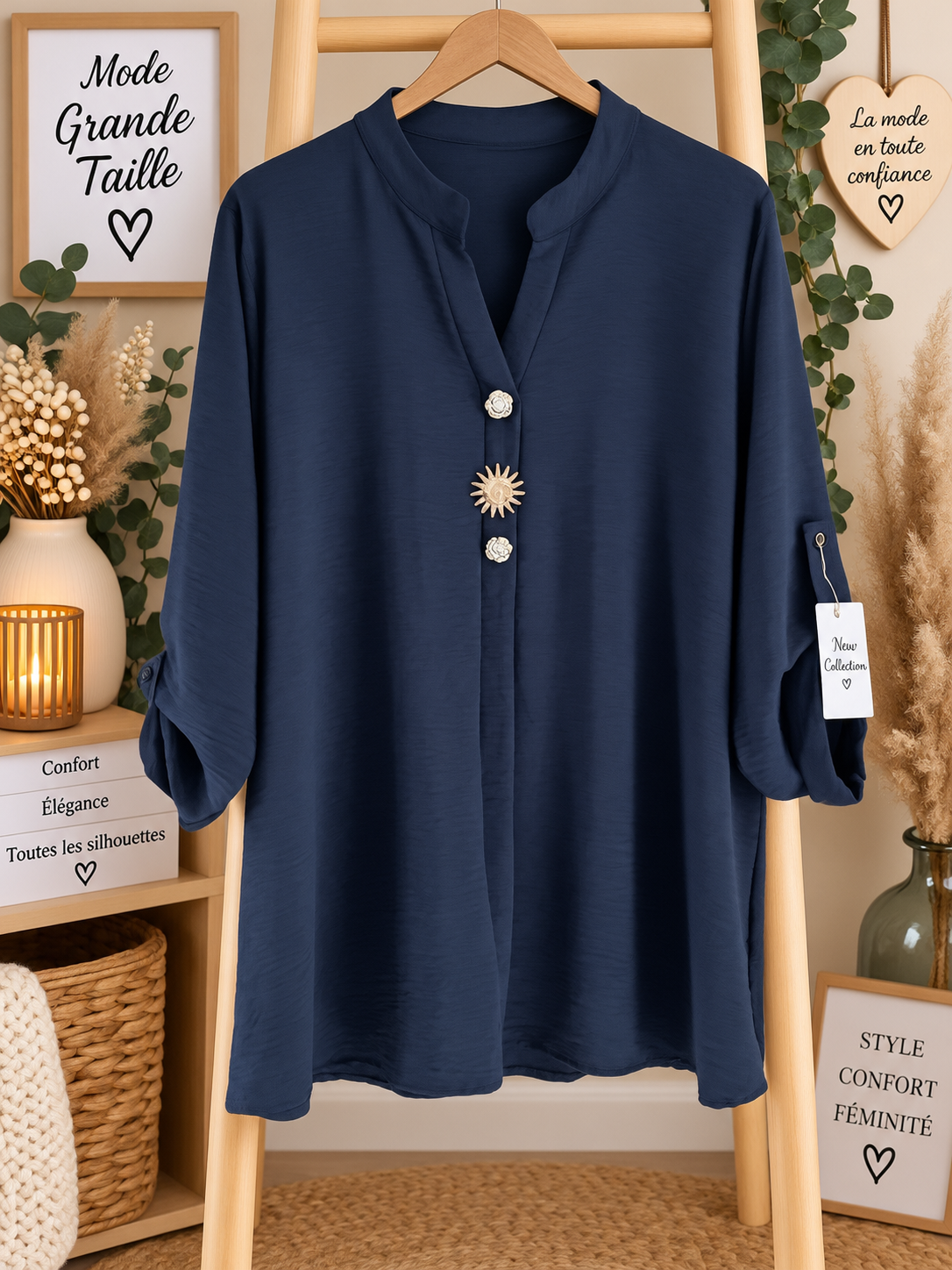 Chemise curvy marine