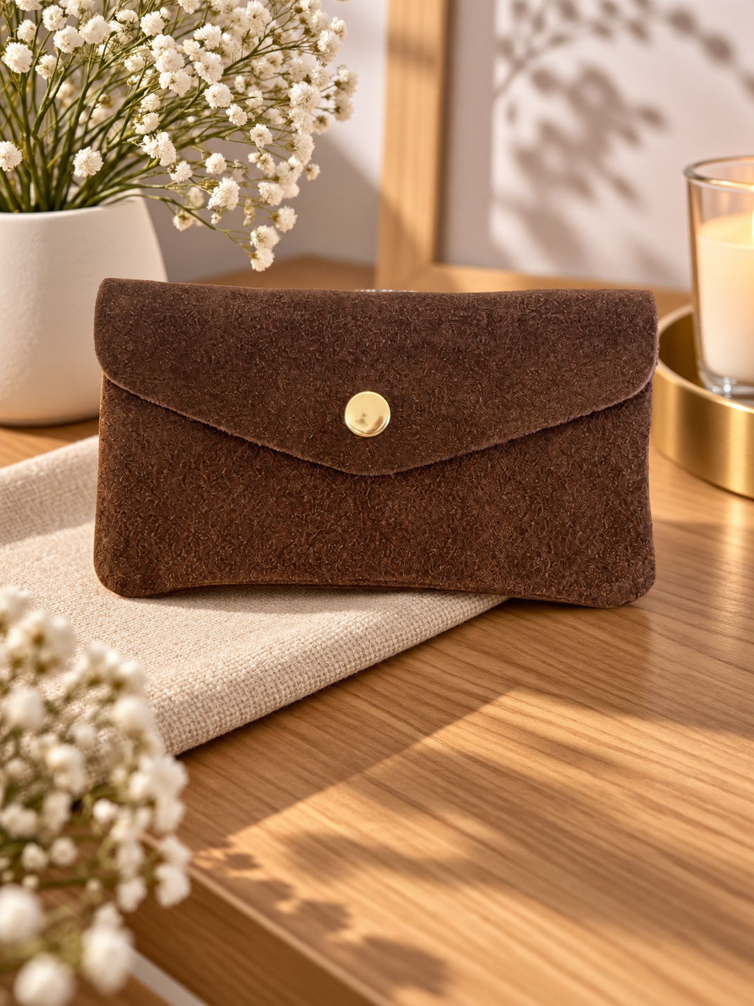 Porte monnaie marron choco