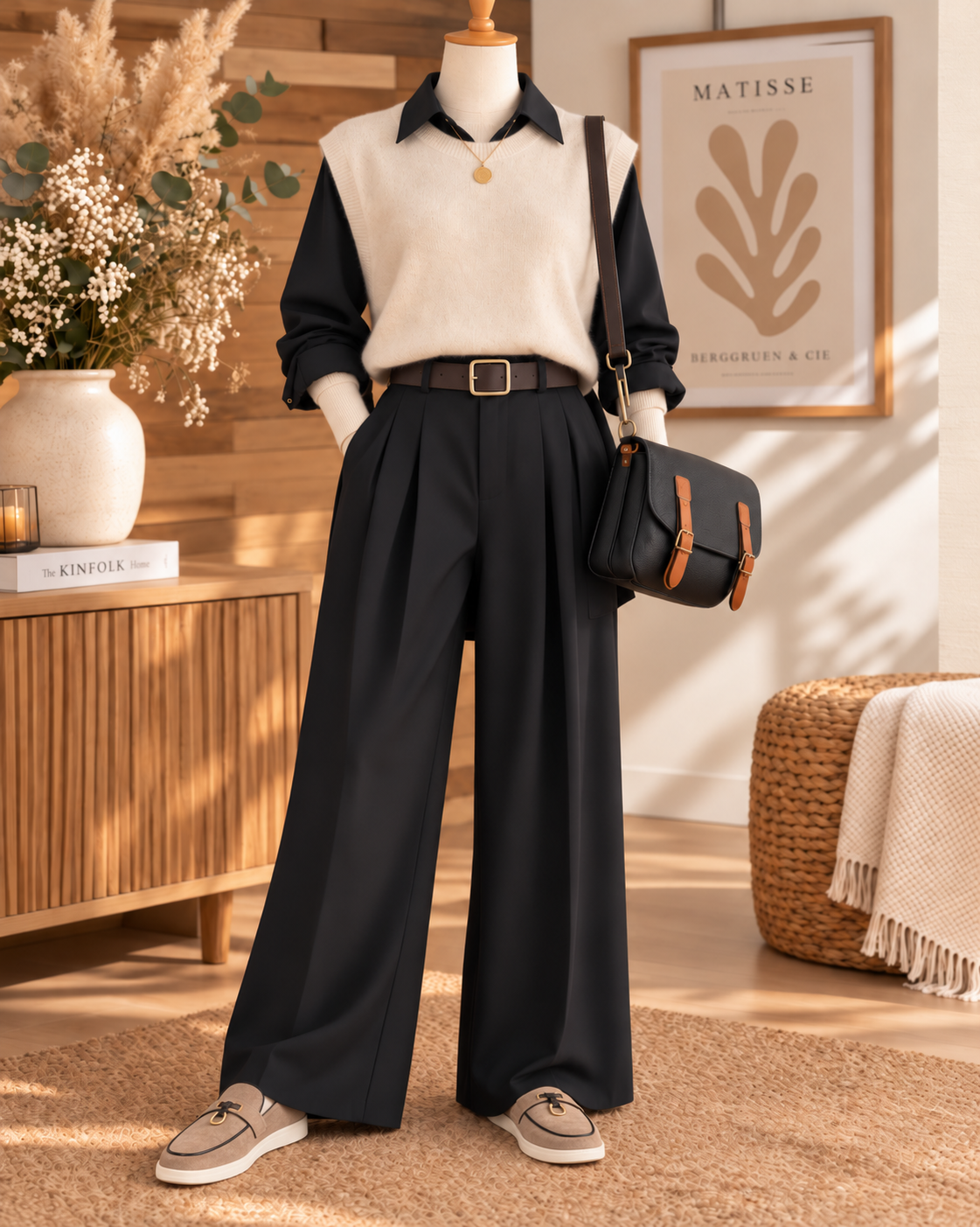 Pantalon fluide noir
