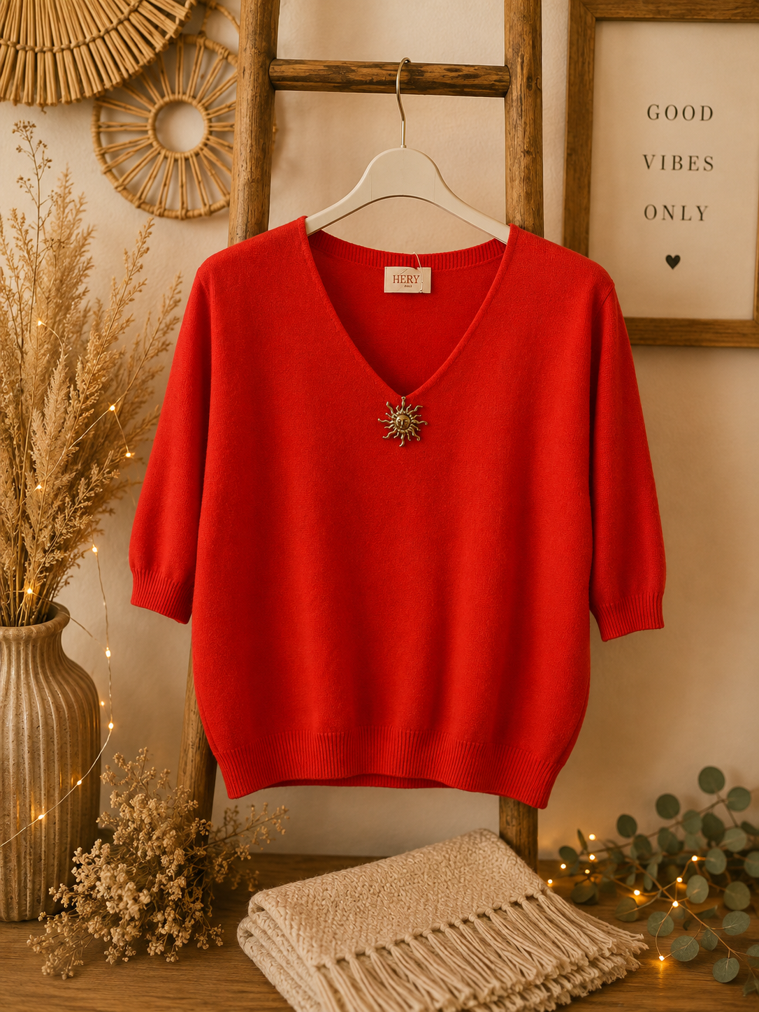 Pull soleil orange
