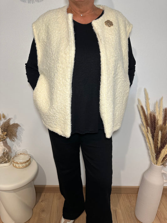 Gilet Teddy crème