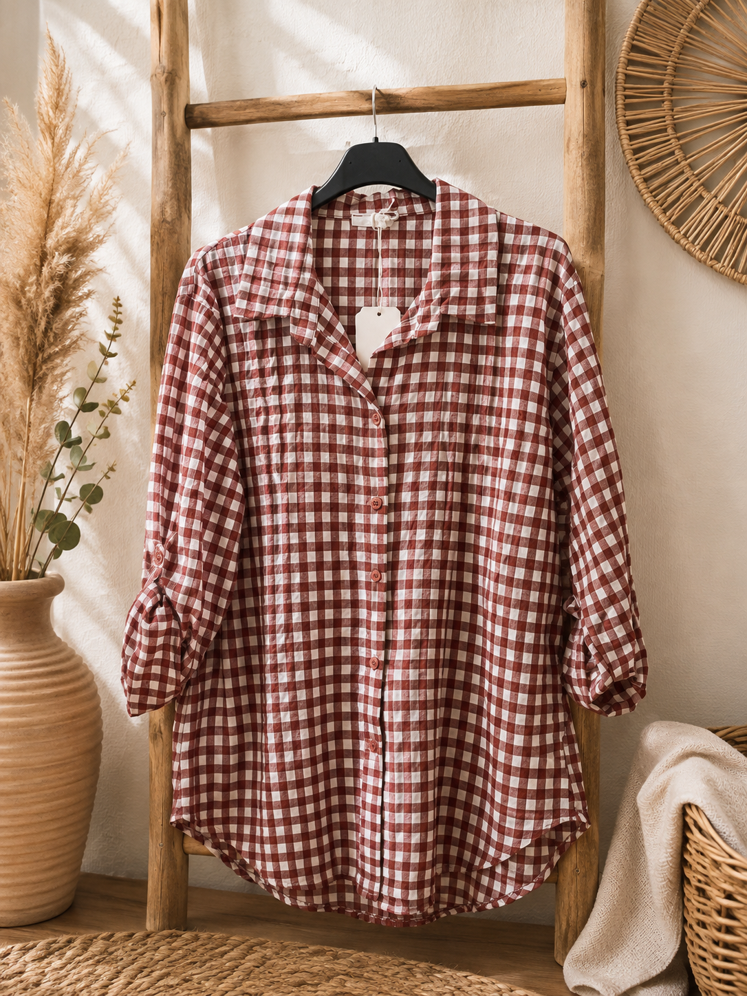 Chemise Vichy Terracotta