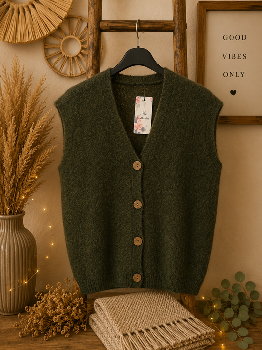 Pull débardeur kaki