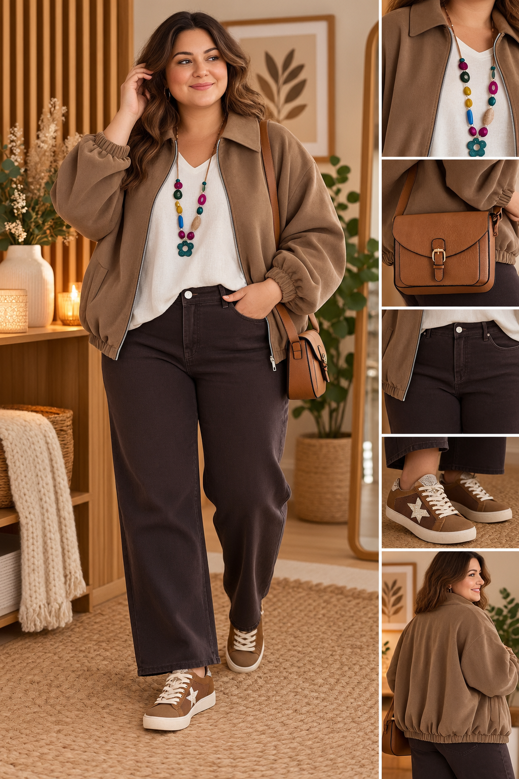 Blouson bomber Camel