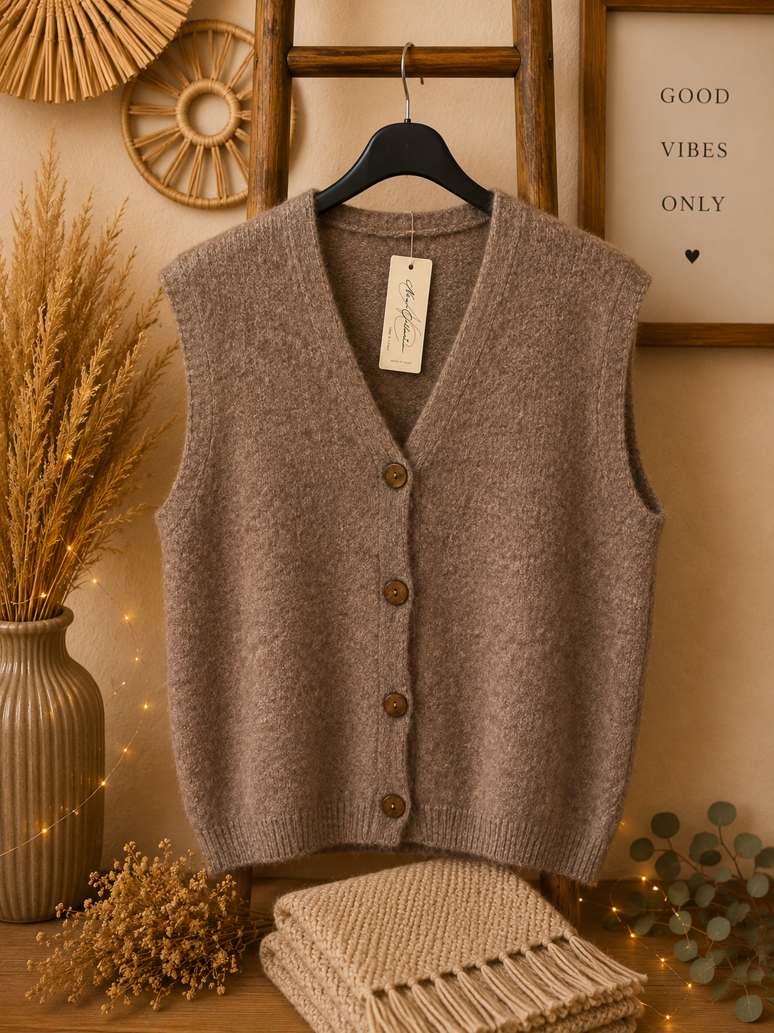 Pull débardeur marron