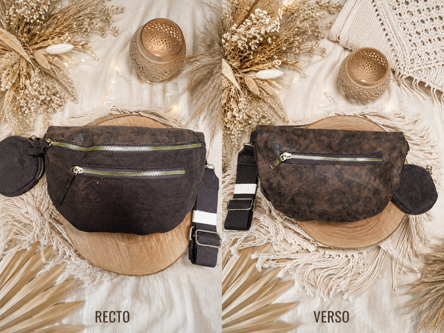 Sac banane marron