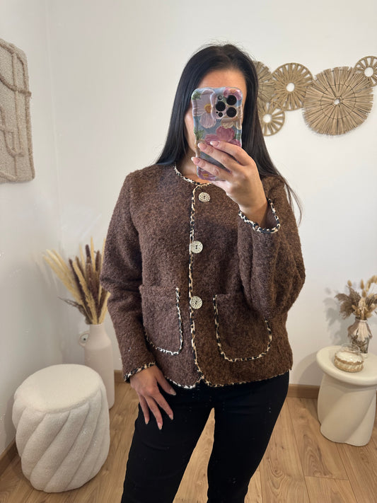 Veste feutrine marron