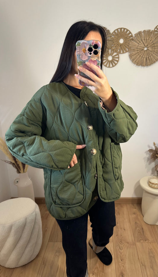 Veste matelassé kaki