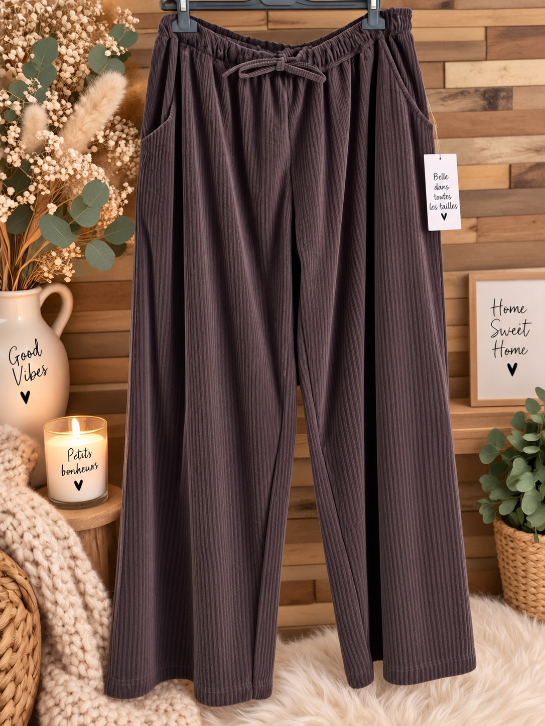 Pantalon velours choco