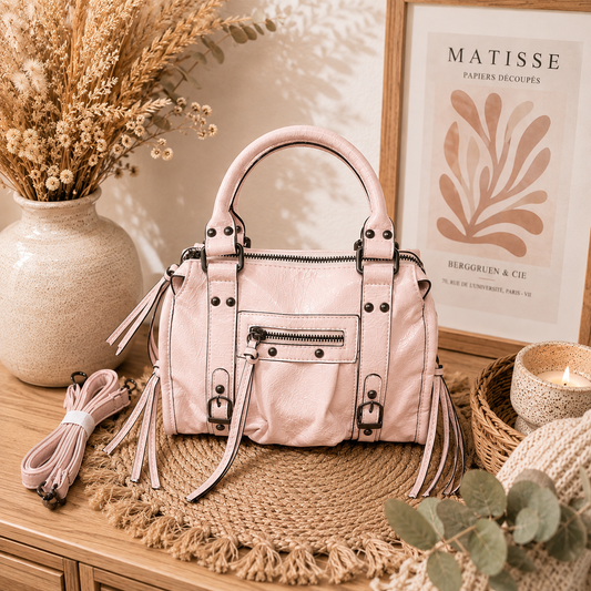 Sac à main rose pastel
