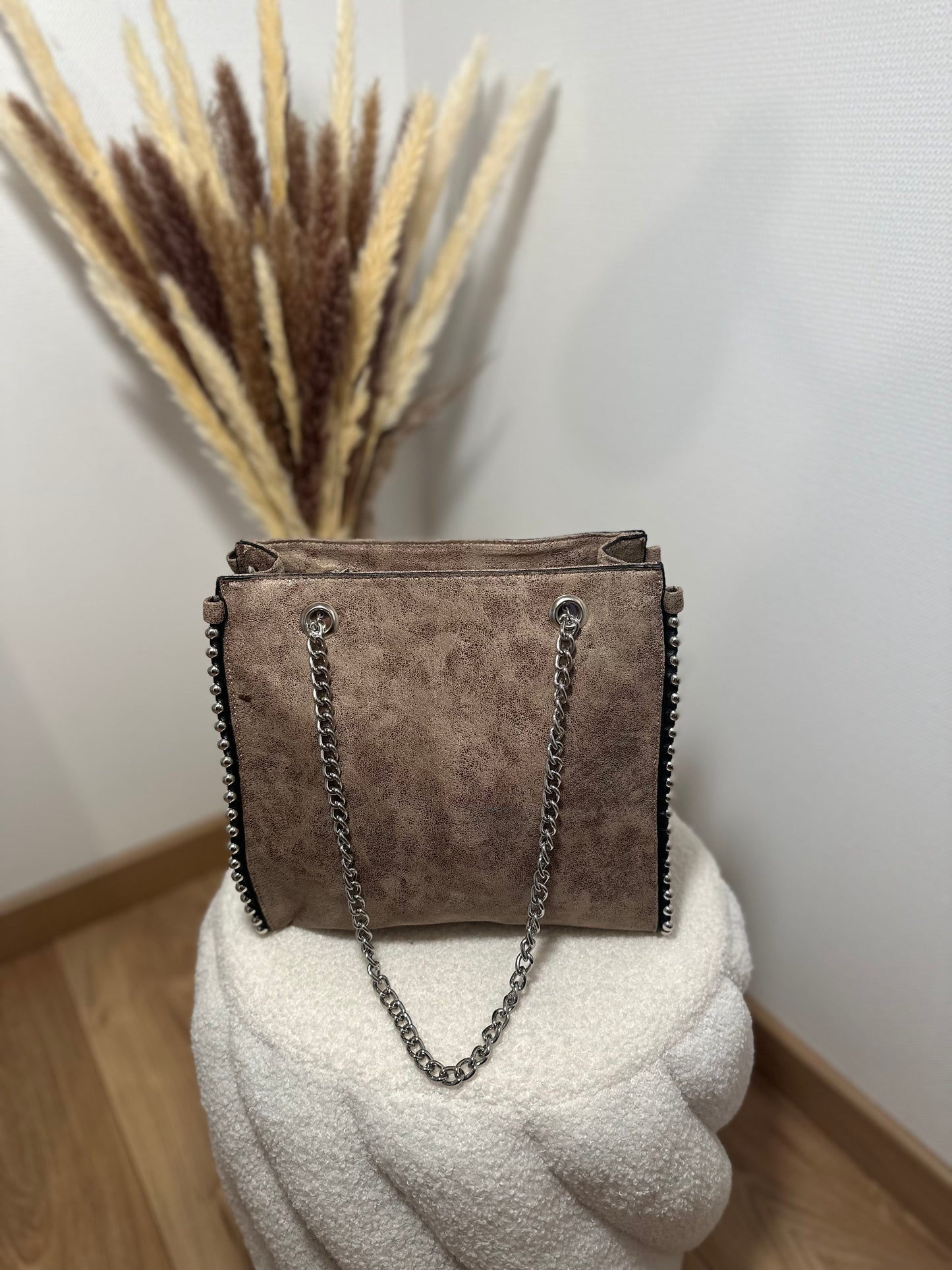 Sac à main taupe