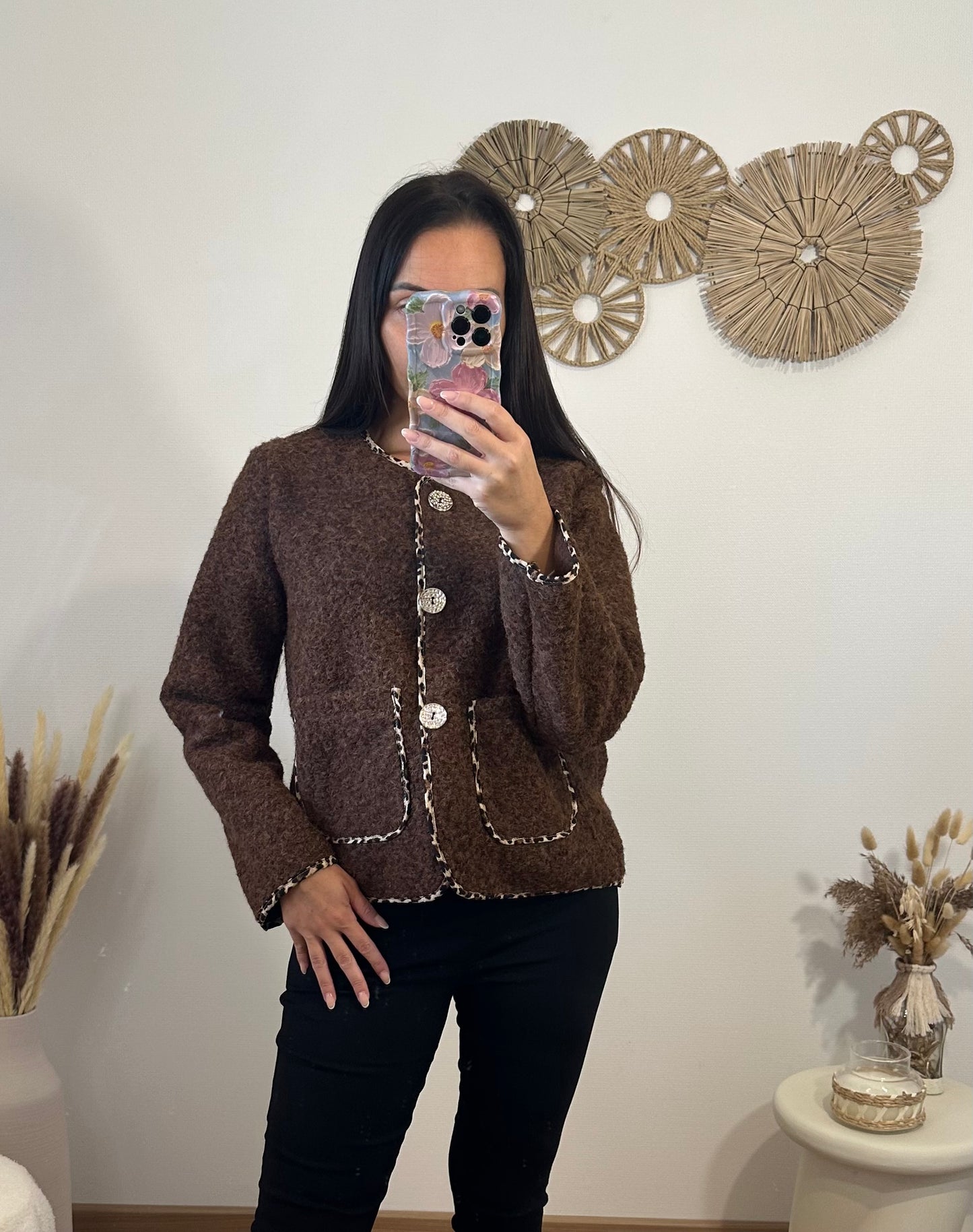 Veste feutrine marron