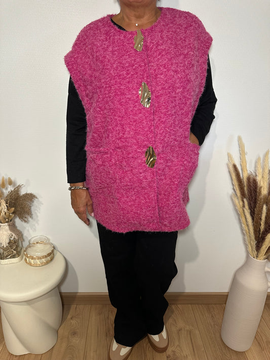 Veste feutrine rose