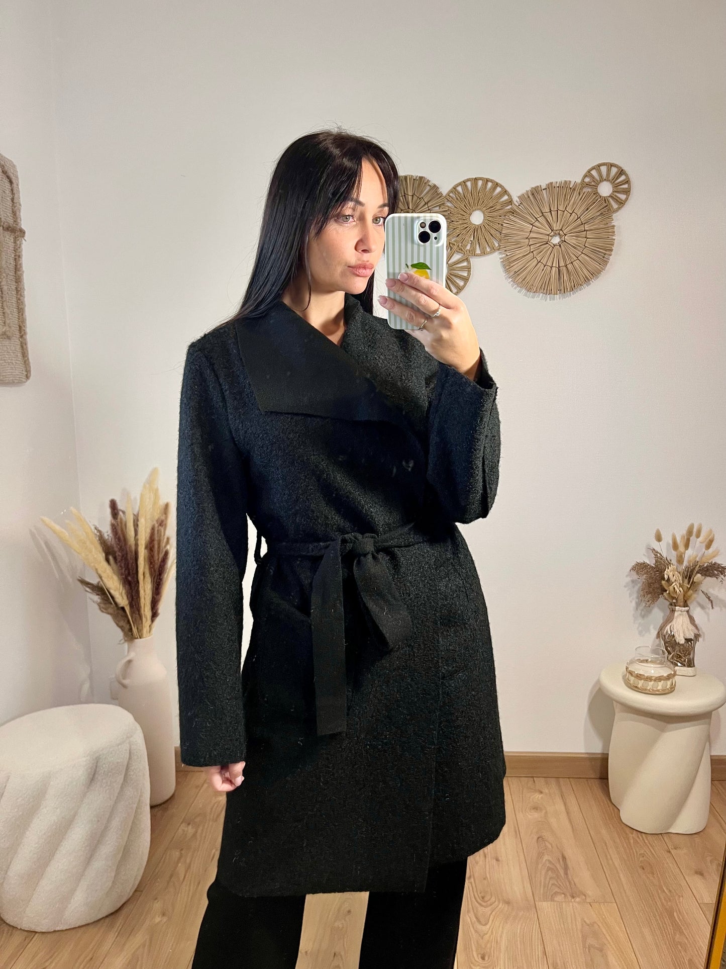 Manteau feutrine noire