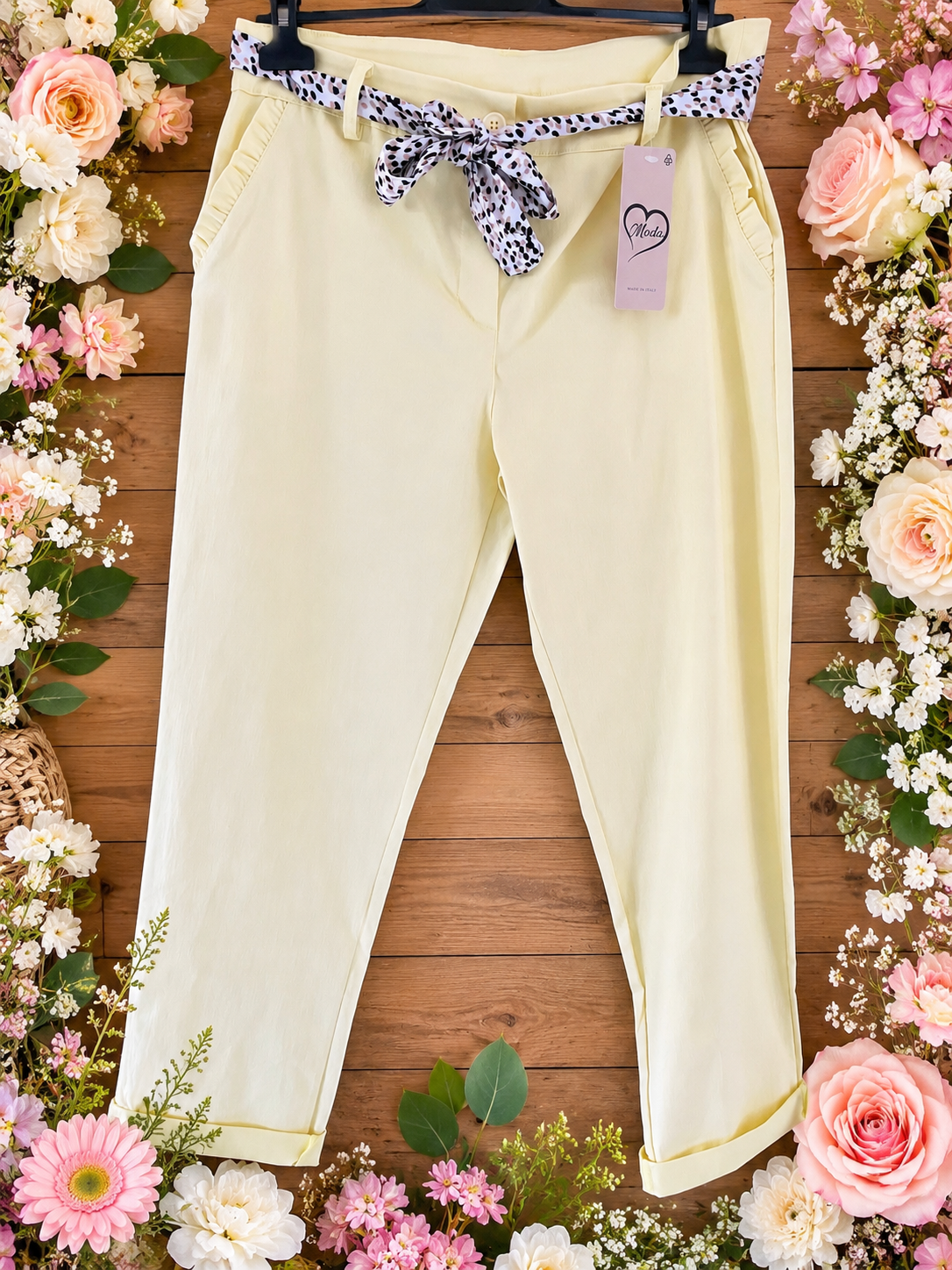 Pantalon jaune pastel