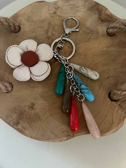 Porte clé fleurs