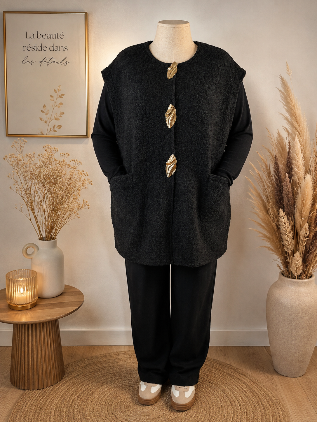 Veste feutrine noire