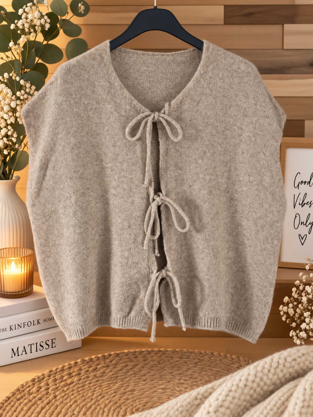 Gilet sans manches taupe