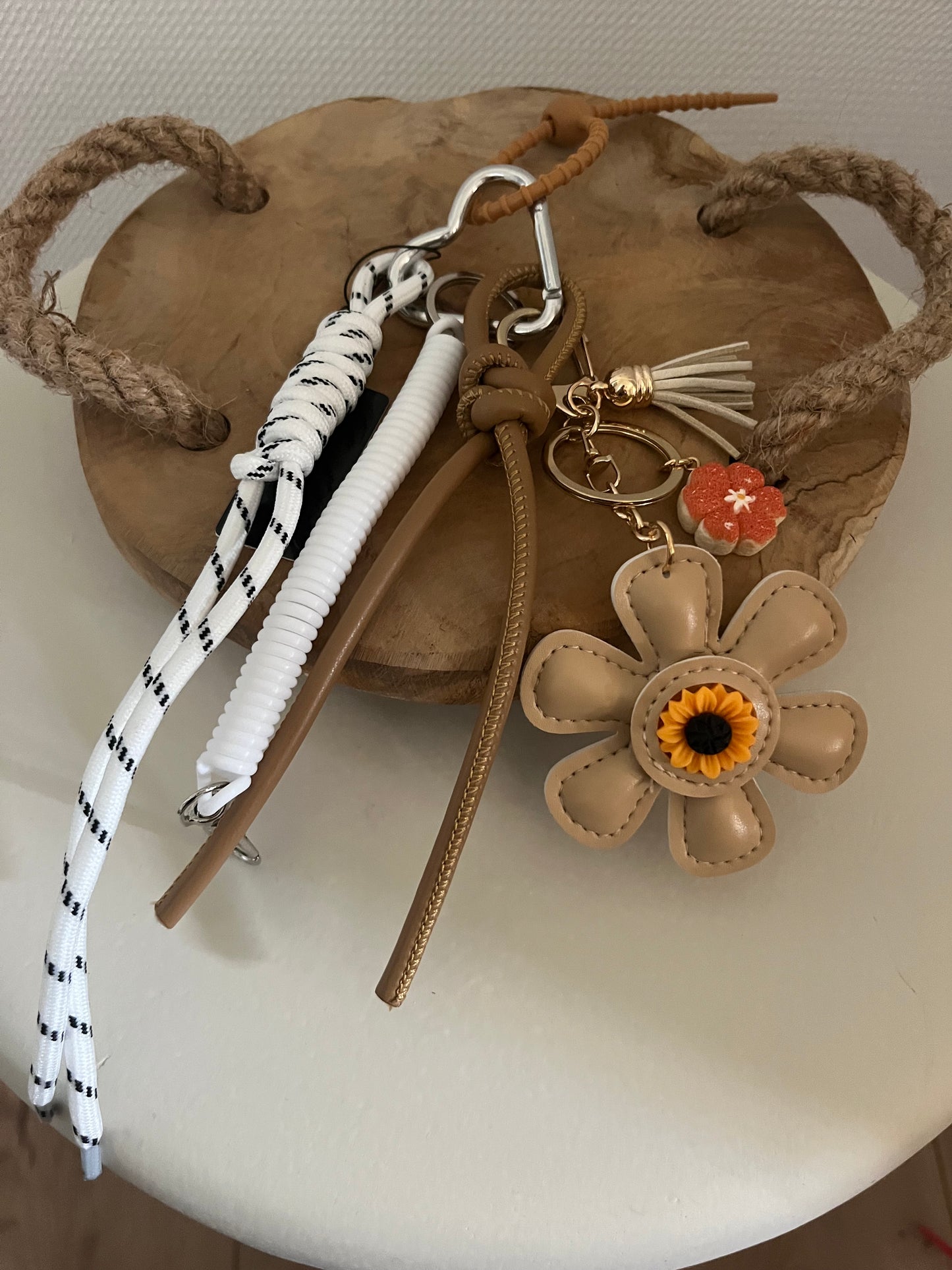 Porte clé fleurs