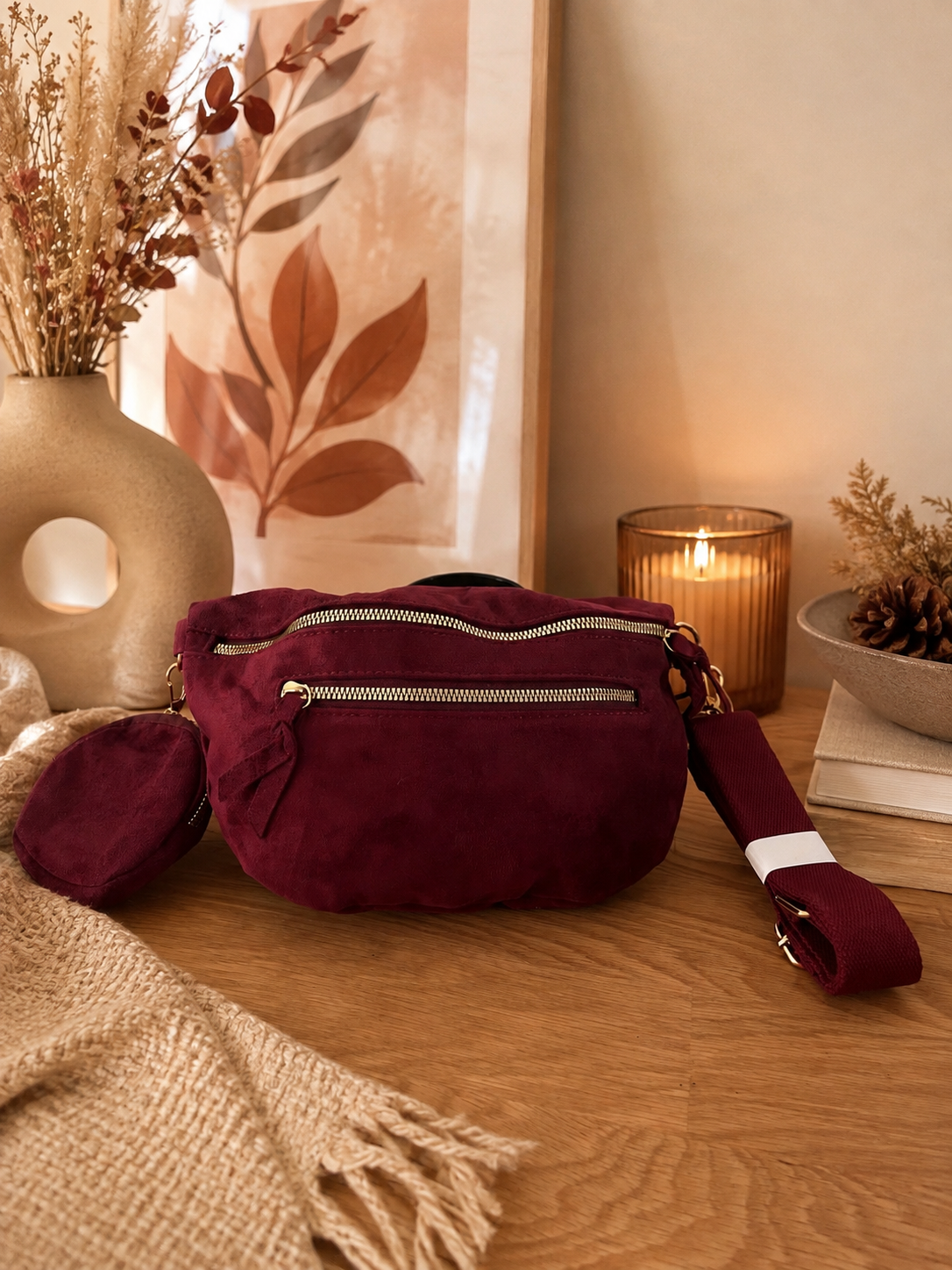 Sac banane bordeaux