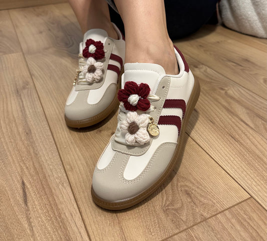 Basket Fleurs bordeaux