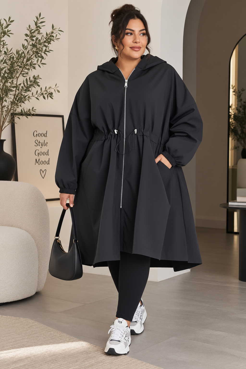 Parka curvy noir