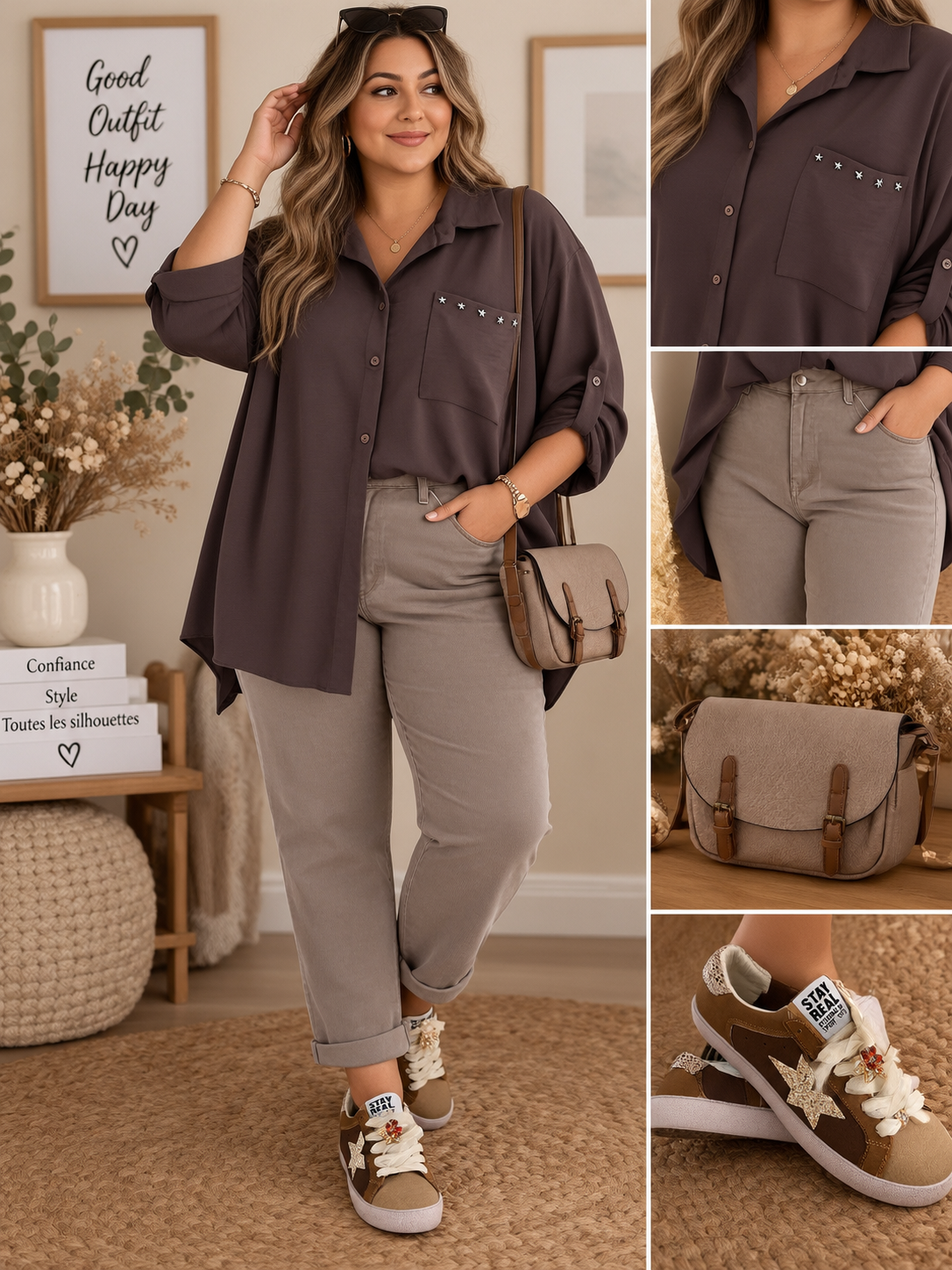 Chemise curvy choco