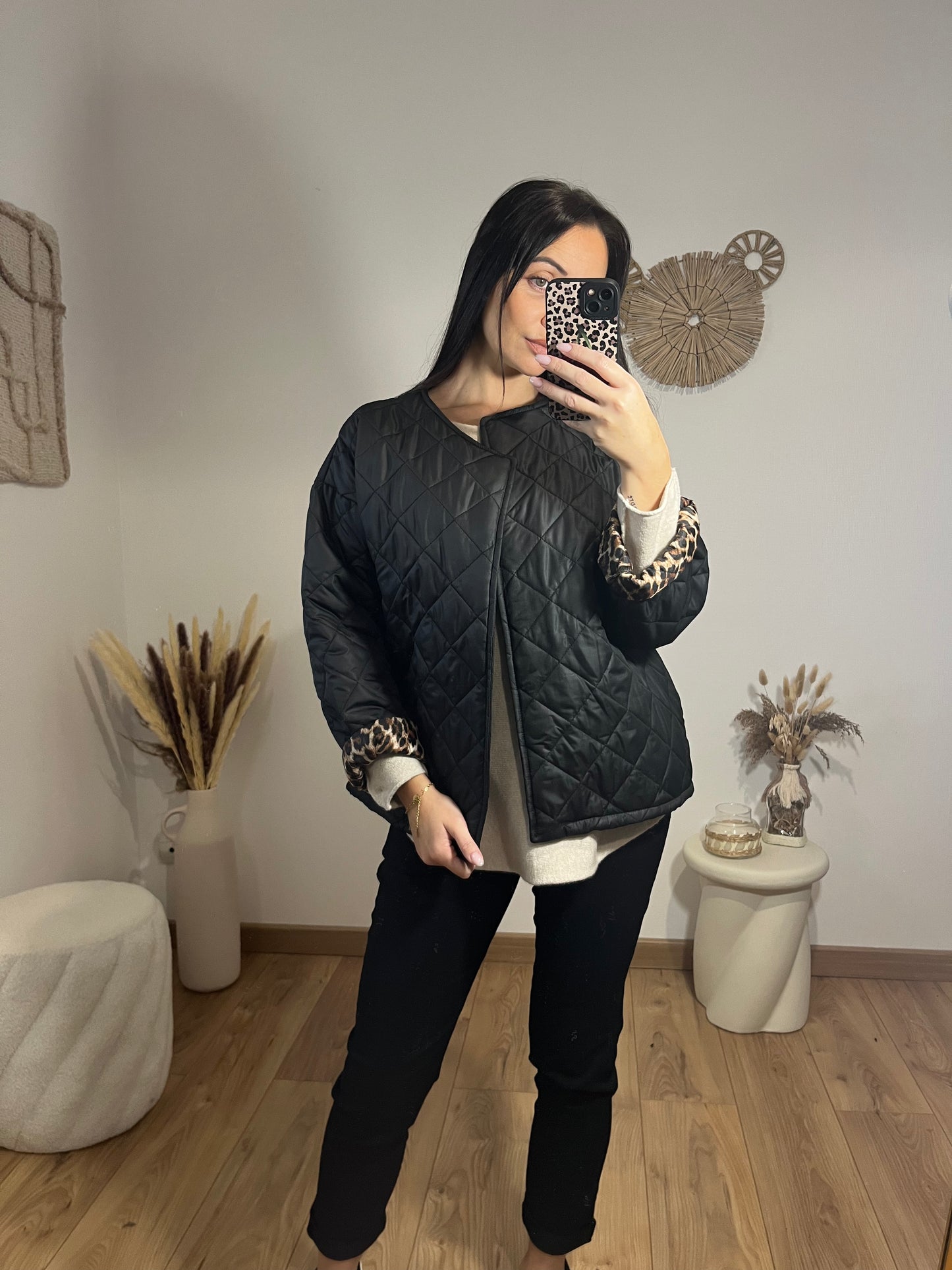 Veste matelassé noir