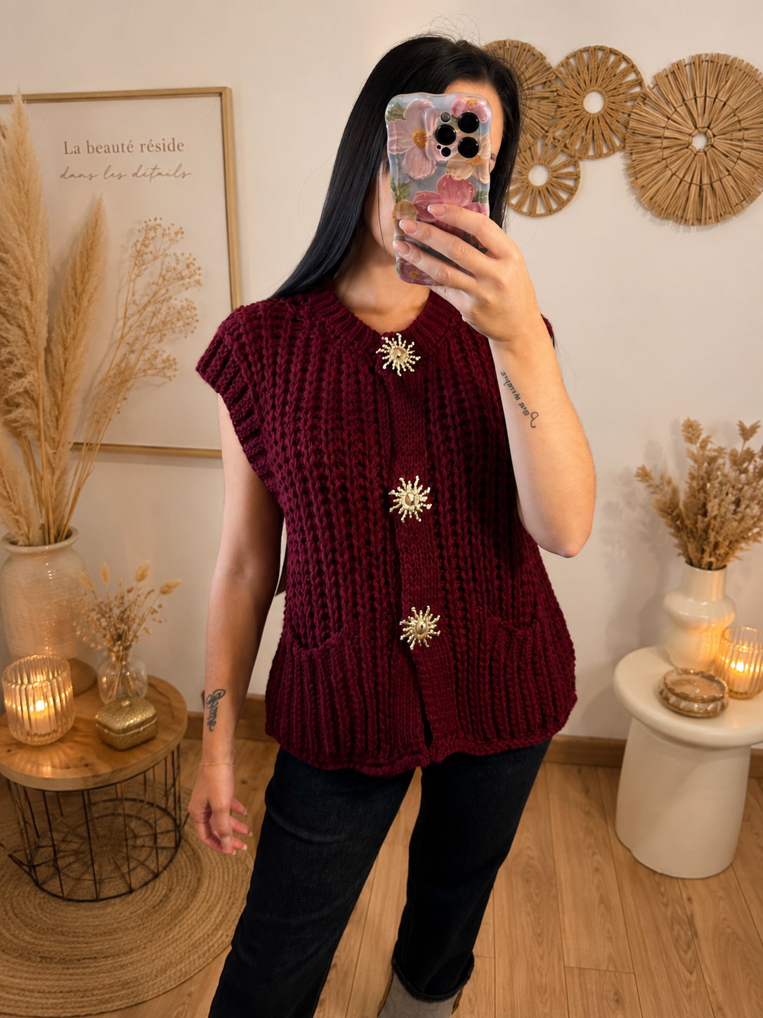 Gilet soleil bordeaux
