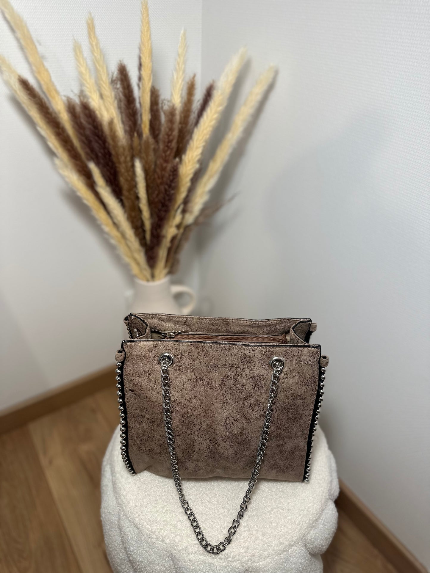 Sac à main taupe