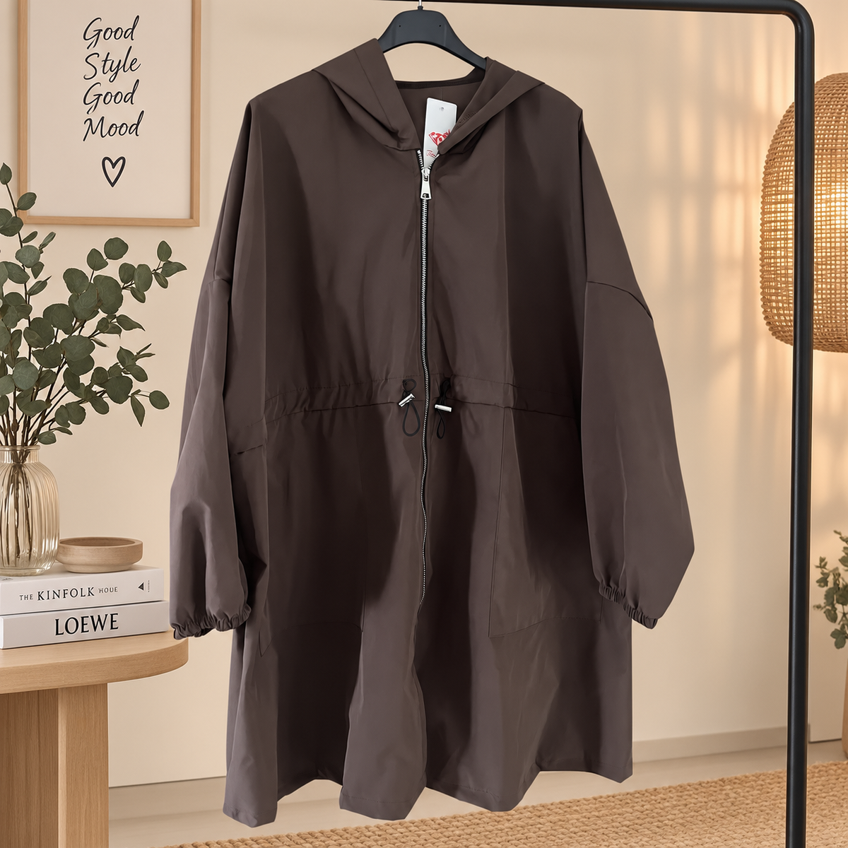Parka curvy marron