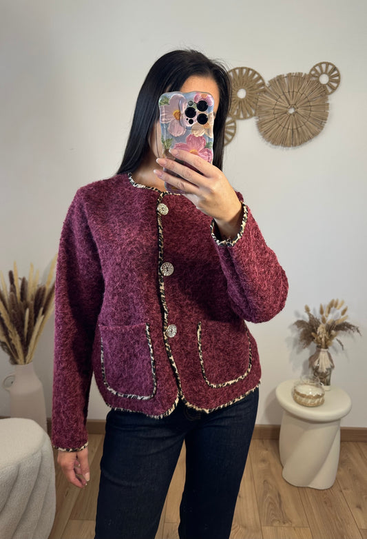 Veste feutrine bordeaux