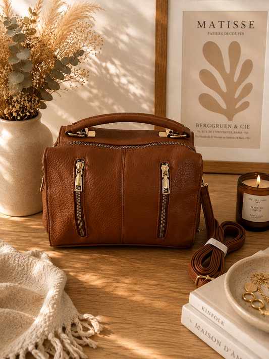 Sac à main marron