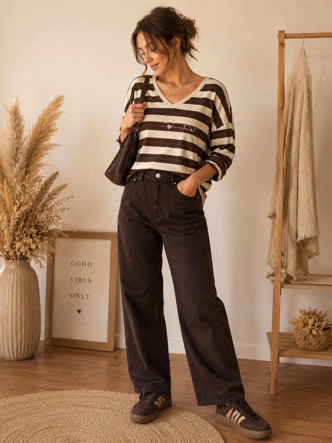 Jeans marron choco